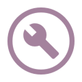 Spanner Icon with circle border