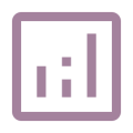 Bar chart icon with box outline