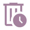 Bin Icon with clock 